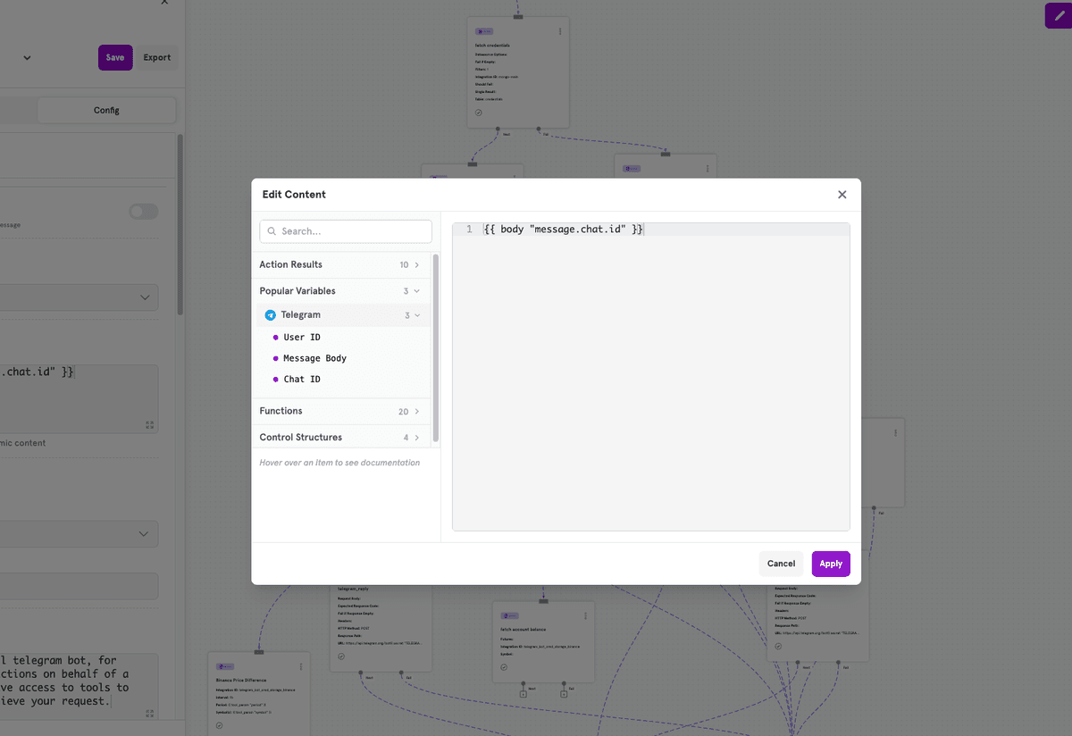 Built-in Telegram Variables